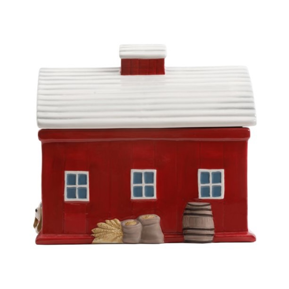 🌺 New Pioneer Woman Barn 7.9 Inch Cookie Jar, Stoneware, Charlie - Picture 7 of 8